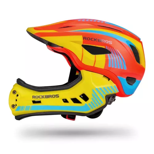 Rockbros TT-32SOYB-S gyermek kerékpáros sisak levehető állvédőve-5907769312434 9 kép