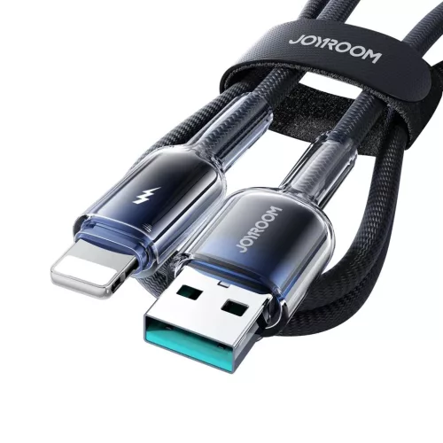 Joyroom S-A42 Crystal-Clear sorozat 3A USB-A - Lightning kábel 1,2 m -6956116728137 5 kép