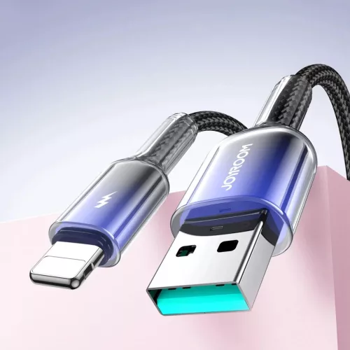 Joyroom S-A42 Crystal-Clear sorozat 3A USB-A - Lightning kábel 1,2 m -6956116728137 9 kép