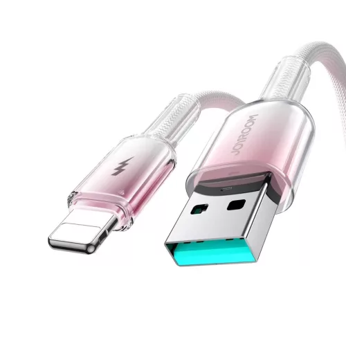 Joyroom S-A42 Crystal-Clear Series 3A USB-A - Lightning kábel 1.2m - -6956116728144 2 kép