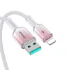 Joyroom S-A42 Crystal-Clear Series 3A USB-A - Lightning kábel 1.2m - -6956116728144 7 kép