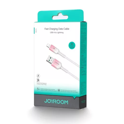 Joyroom S-A42 Crystal-Clear Series 3A USB-A - Lightning kábel 1.2m - -6956116728144 8 kép