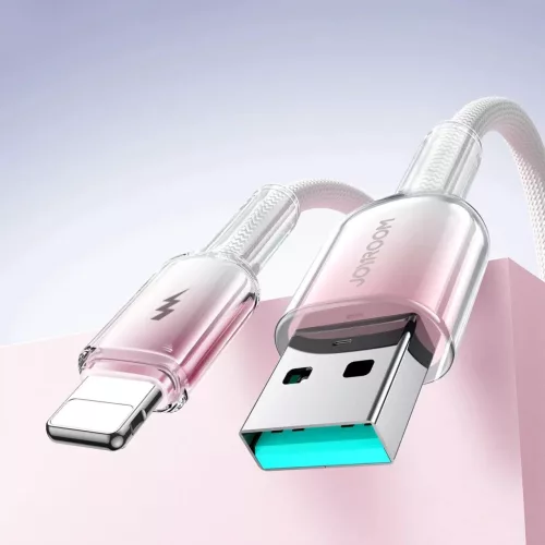 Joyroom S-A42 Crystal-Clear Series 3A USB-A - Lightning kábel 1.2m - -6956116728144 9 kép