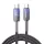 Joyroom S-A42 Crystal-Clear Series 60W USB-C - USB-C kábel 1.2m - fekete