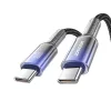 Joyroom S-A42 Crystal-Clear Series 60W USB-C - USB-C kábel 1.2m - fek-6956116728069 2 kép