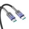 Joyroom S-A42 Crystal-Clear Series 60W USB-C - USB-C kábel 1.2m - fek-6956116728069 7 kép