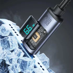 USB C - USB A kábel 66W 1.2m LED kijelzővel Joyroom S-AC066A16 - fek-6956116750619 2 kép