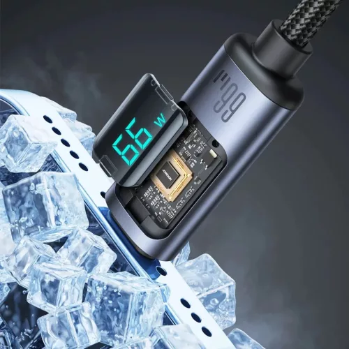 USB C - USB A kábel 66W 1.2m LED kijelzővel Joyroom S-AC066A16 - fek-6956116750619 2 kép