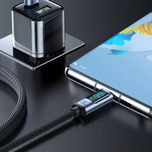 USB C - USB A kábel 66W 1.2m LED kijelzővel Joyroom S-AC066A16 - fek-6956116750619 3 kép
