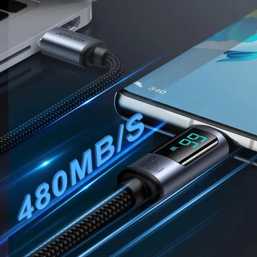 USB C - USB A kábel 66W 1.2m LED kijelzővel Joyroom S-AC066A16 - fek-6956116750619 4 kép
