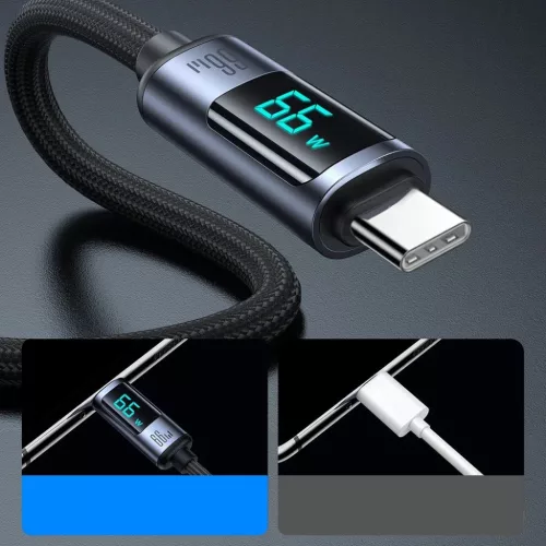 USB C - USB A kábel 66W 1.2m LED kijelzővel Joyroom S-AC066A16 - fek-6956116750619 5 kép