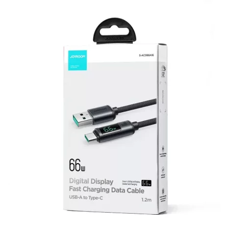 USB C - USB A kábel 66W 1.2m LED kijelzővel Joyroom S-AC066A16 - fek-6956116750619 8 kép