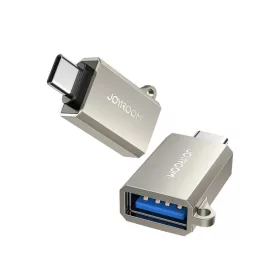   Joyroom S-H151 USB-C (male) / USB-A (female) adapter akasztólyukkal - Ezüst
