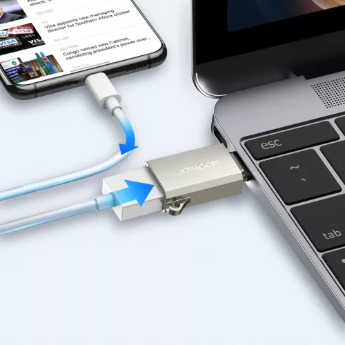 Joyroom S-H151 USB-C (male) / USB-A (female) adapter akasztólyukkal --6956116724641 4 kép