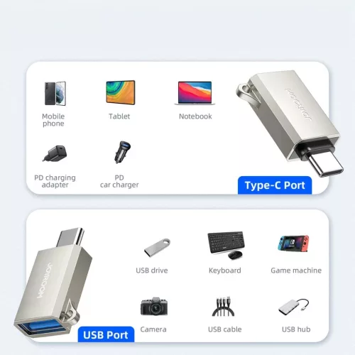 Joyroom S-H151 USB-C (male) / USB-A (female) adapter akasztólyukkal --6956116724641 6 kép