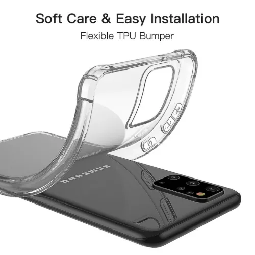Samsung Galaxy A03s clear TPU átlátszó szilikon tok sarokvédelemme- 2 kép