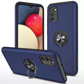   Samsung Galaxy A03s TPU tok kihajtható mágneses támasszal kék Alphajack