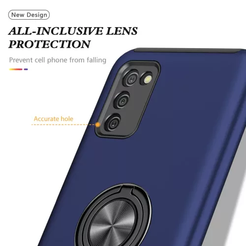 Samsung Galaxy A03s TPU tok kihajtható mágneses támasszal kék Alph- 5 kép