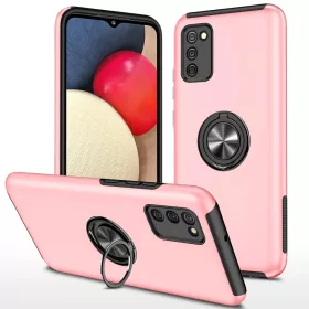   Samsung Galaxy A03s TPU tok kihajtható mágneses támasszal rózsaszín Alphajack