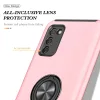 Samsung Galaxy A03s TPU tok kihajtható mágneses támasszal rózsasz�- 2 kép