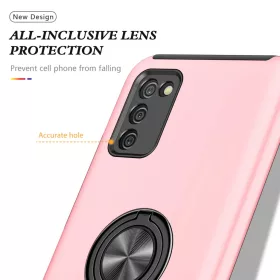 Samsung Galaxy A03s TPU tok kihajtható mágneses támasszal rózsasz�- 2 kép