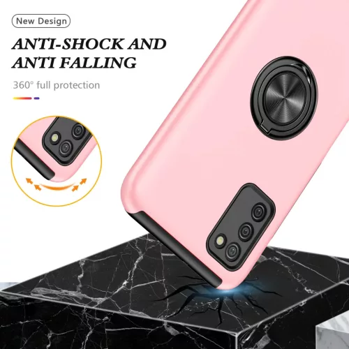 Samsung Galaxy A03s TPU tok kihajtható mágneses támasszal rózsasz�- 4 kép
