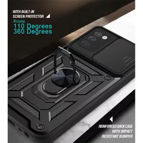 Samsung Galaxy A03s TPU tok kameralencse védővel, kihajtható mágne- 2 kép