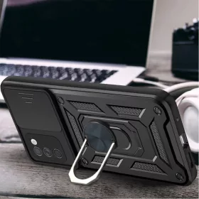 Samsung Galaxy A03s TPU tok kameralencse védővel, kihajtható mágne- 2 kép