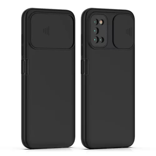 Samsung Galaxy A03s TPU tok kameralencse védővel fekete Alphajack- 8 kép