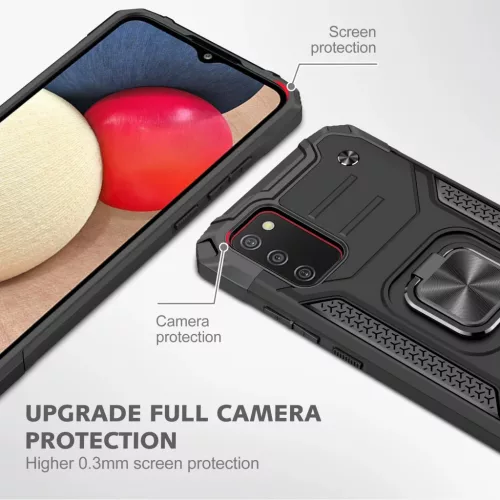 Samsung Galaxy A03s fokozott védelmet biztosító TPU tok kihajtható- 3 kép