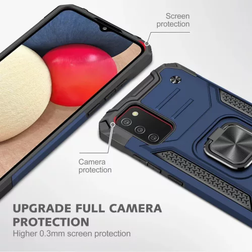 Samsung Galaxy A03s fokozott védelmet biztosító TPU tok kihajtható- 5 kép