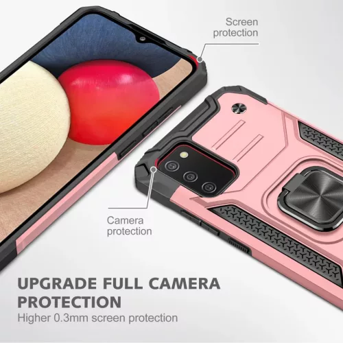 Samsung Galaxy A03s fokozott védelmet biztosító TPU tok kihajtható- 5 kép