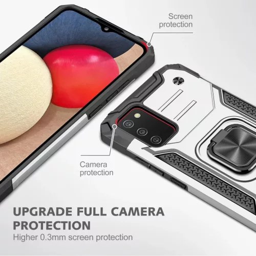 Samsung Galaxy A03s fokozott védelmet biztosító TPU tok kihajtható- 3 kép