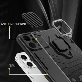 Samsung Galaxy A03s Ring Lens tok kameralencse védővel, kihajtható - 2 kép