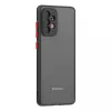 Samsung Galaxy A03s Smoke matt TPU tok fekete kerettel Alphajack- 1 kép