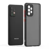 Samsung Galaxy A03s Smoke matt TPU tok fekete kerettel Alphajack- 2 kép