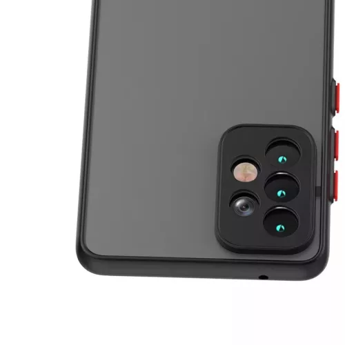 Samsung Galaxy A03s Smoke matt TPU tok fekete kerettel Alphajack- 6 kép