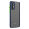Samsung Galaxy A03s Smoke matt TPU tok kék kerettel Alphajack- 1 kép