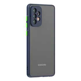 Samsung Galaxy A03s Smoke matt TPU tok kék kerettel Alphajack- 1 kép