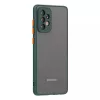 Samsung Galaxy A03s Smoke matt TPU tok sötétzöld kerettel Alphajack- 1 kép