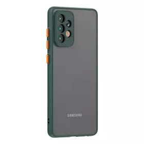 Samsung Galaxy A03s Smoke matt TPU tok sötétzöld kerettel Alphajack- 1 kép