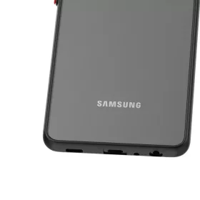 Samsung Galaxy A03s Smoke matt TPU tok sötétzöld kerettel Alphajack- 2 kép
