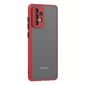 Samsung Galaxy A03s Smoke matt TPU tok piros kerettel Alphajack- 1 kép