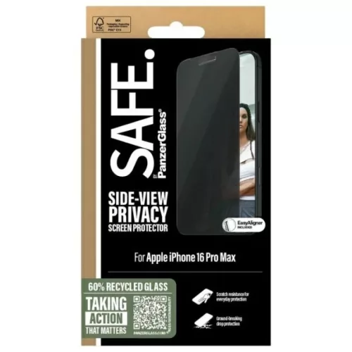 iPhone 16 Pro Max SAFE by PanzerGlass 6.9" Adatvédelmi Üvegfólia Ul-5715685002809 4 kép