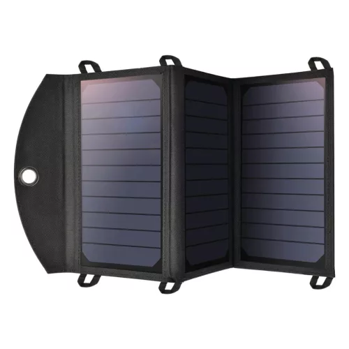 Choetech SC001 napelemes összecsukható töltő 19W 2x USB-A - fekete-6971824970470 2 kép