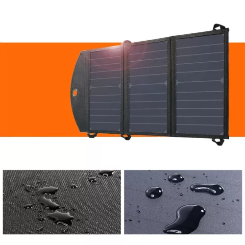 Choetech SC001 napelemes összecsukható töltő 19W 2x USB-A - fekete-6971824970470 5 kép