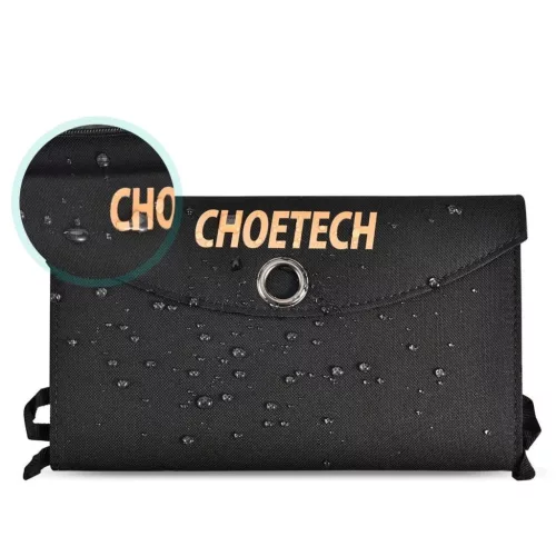 Choetech SC001 napelemes összecsukható töltő 19W 2x USB-A - fekete-6971824970470 6 kép