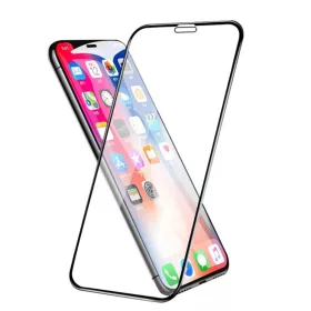   iPhone 13 Pro Max/14 Plus üvegfólia 5D HD teljes felületén ragasztott, fekete kerettel (SMD-13PROMAX-5D-B)