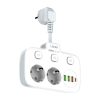 Hálózati elosztó 2 AC aljzattal, 3x USB, USB-C, LDNIO SE2435, 2500W-6933138692004 3 kép