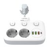 Hálózati elosztó 2 AC aljzattal, 3x USB, USB-C, LDNIO SE2435, 2500W-6933138692004 4 kép